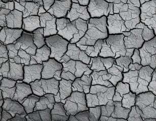 Cracked Earth Surface Highlighting Dry Climate Conditions