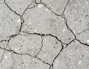 Cracked Concrete Surface Highlights Structural Wear