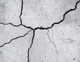 Cracked Concrete Surface Showing Structural Damage