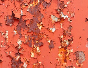 Rusty Peeling Paint on Surface