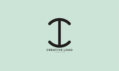 I ID DI Abstract initial monogram letter alphabet logo design