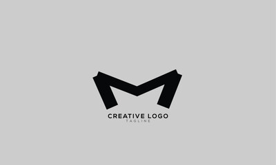 M MV VM Abstract initial monogram letter alphabet logo design