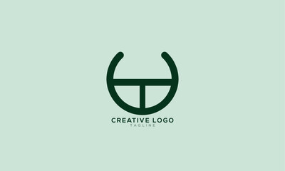 UT TU Abstract initial monogram letter alphabet logo design