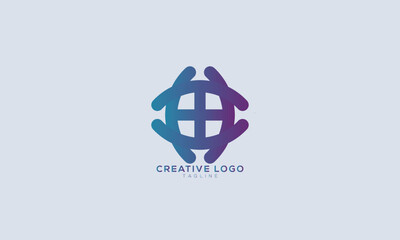 MOSAIC PATTERN Abstract initial monogram letter alphabet logo design
