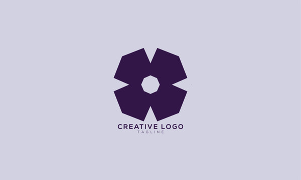 FLOWER MOSAIC PATTERN Abstract initial monogram letter alphabet logo design