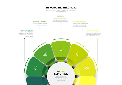 Circular Infographic Template with 6 Stages and Modern Icons