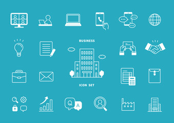 ビジネス関連のシンプルなアイコンセット