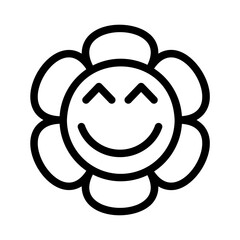 a collection of icons containing various expressions depicted as flowers such as happy, sad, joyful or others