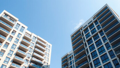 Fototapeta premium Modern Apartment Buildings Design, Architecture, and City Living