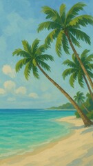 Obraz premium Tropical paradise beach scene.