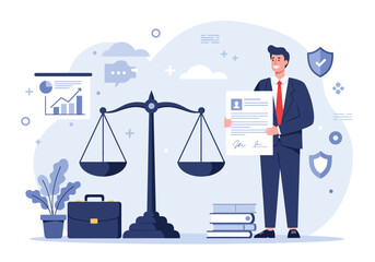 Vector illustration of workplace justice practices