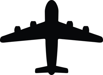 Airplane silhouette vector , Airplane icon, Airplane clipart	