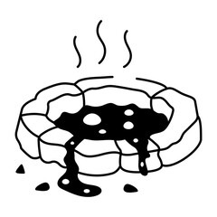 A drawing style icon representing lava pit
