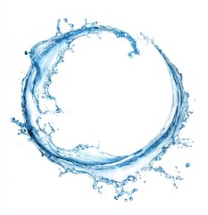 A water droplet is shown in the center of a circle