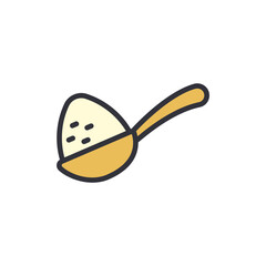 Scoop Of Rice With Some Dark Spots Isolated On Transparent Layout
