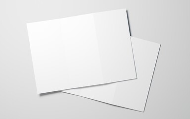 white brochure blank template for mockup and presentation illustration