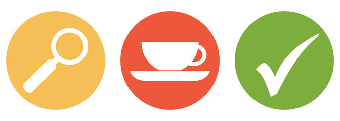  Cafés suchen und finden - Button Banner