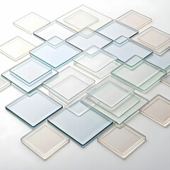 Minimalist Geometric Arrangement of Gradient Squares with Depth