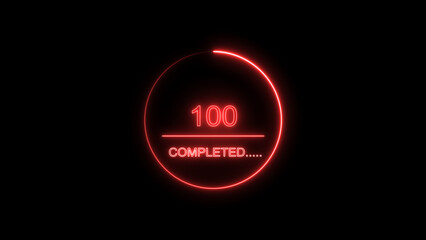 A dynamic loading illustration, and glowing neon limited time animation . on a black background. and creating a stunning 4k illustration.