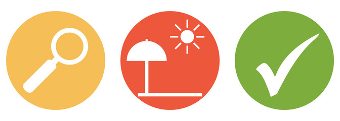 Urlaub suchen und finden - Button Banner