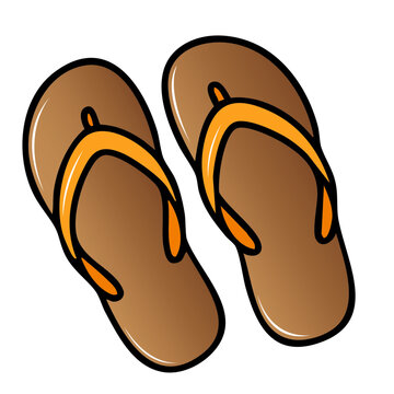 gelbe Flip Flops Sommerschuhe