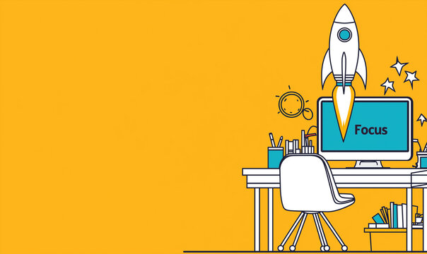 Boosting focus productivity hacks for workspaces home office digital art creative environment inspirational viewpoint