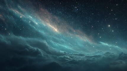 Stars Over Ice Cloudscape