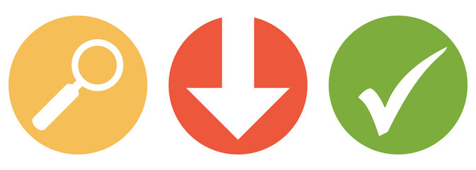 Downloads suchen und finden - Button Banner