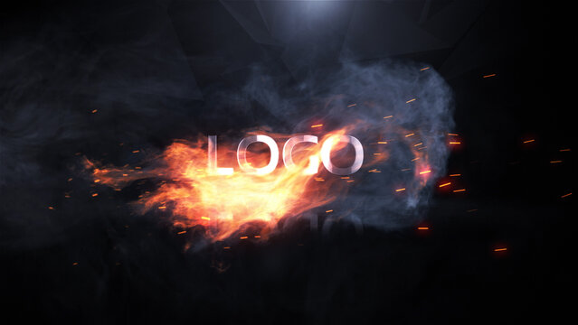 Flame Logo Reveal - Logo or Text Intro