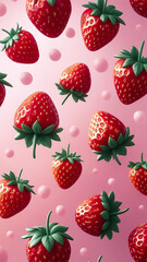 seamless pattern with strawberry