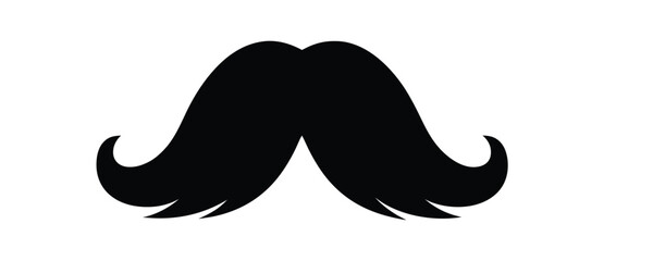 mustache silhouette vector, mustache icon, 