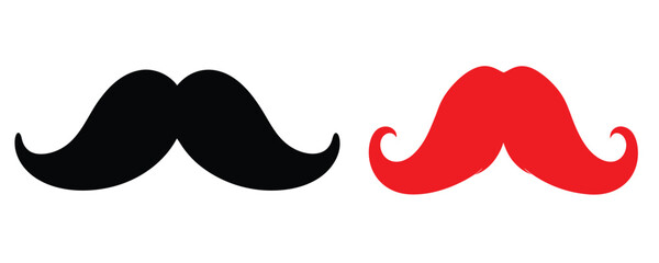 mustache silhouette vector, mustache icon, 