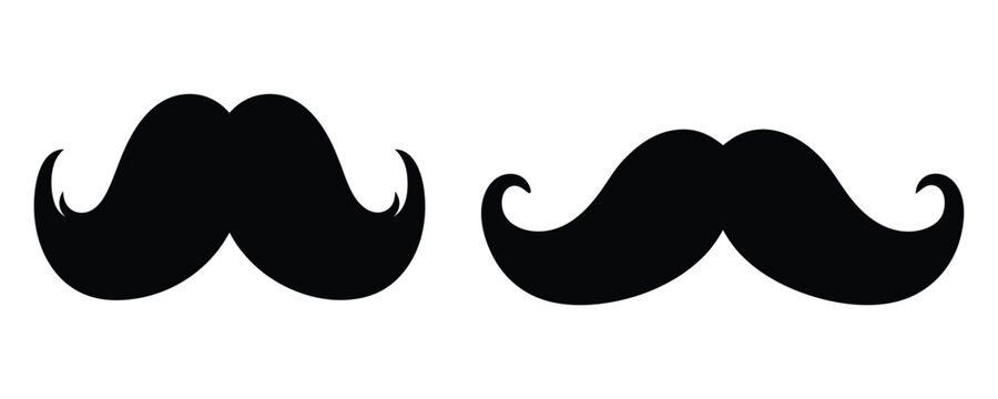 mustache silhouette vector, mustache icon, 
