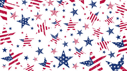 Vintage style us flag star shape pattern, american flag wallpaper vector graphic. Usa freedom flag background to use for 4th july independence day holiday, memorial day projects. 