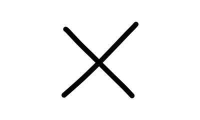 Cross Check Symbol isolated on Transparent Background