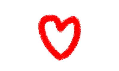 hand drawn love symbol isolated on transparent background