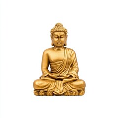 Golden Buddha Statue in Seated Meditation Pose