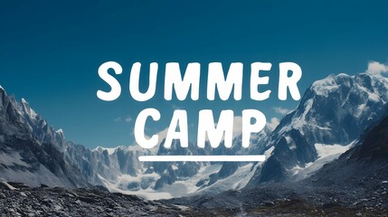 Modern summer camp banner ideal for outdoor program advertising.