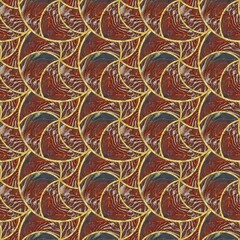 Tracery seamless. Circle, segment. Mosaic, illustration in stain
