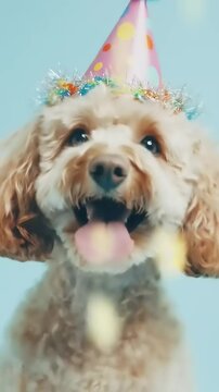 Happy Dog Birthday Party Hat.