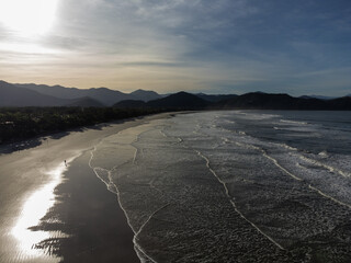 Naklejka premium sea and mountains