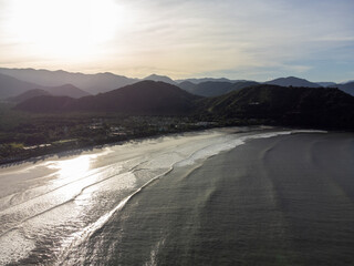 Baleia Beach on the North Coast of São Paulo in the middle of the Atlantic Forest
