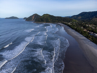 Baleia Beach on the North Coast of São Paulo in the middle of the Atlantic Forest
