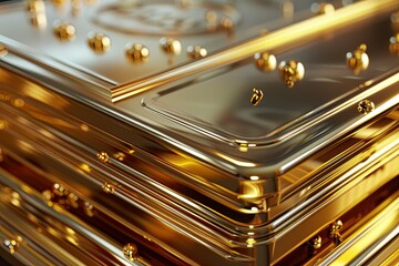 Ultra Hd Image of 3D Illustration Golden Bank Check