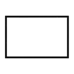 Horizontal blank photo frame isolated