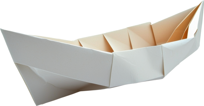 origami paper boat - Powered by Adobe