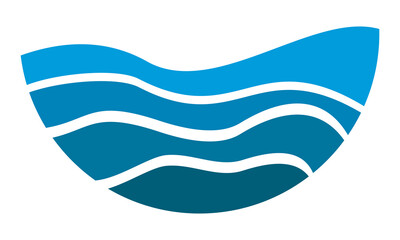 abstract water wave logo