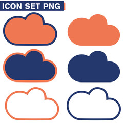 set icon Co2,  cloud Carbon Dioxide Icona Set Design su sfondo  trasparente illustrazioni