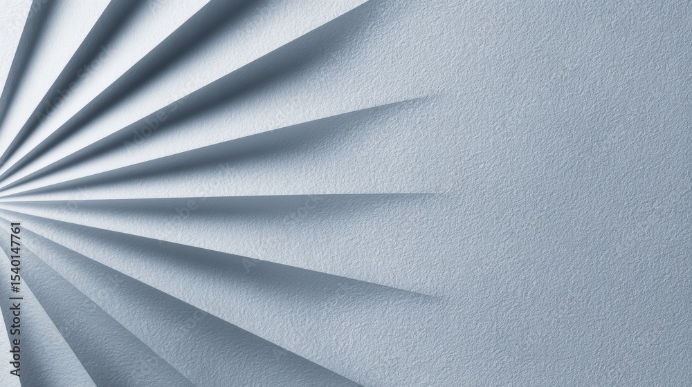 Poster Layered Paper Cut Sunbeam Pattern Creates Dynamic Texture With Clean Space for Design or Artwork Display on the Left Side