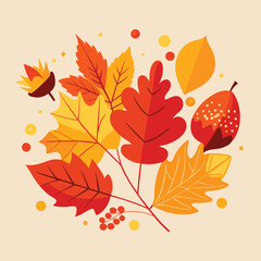 Naklejka premium Stylized Autumn Dog Illustration with Horizontal Arrangement and Various Colors and Fonts